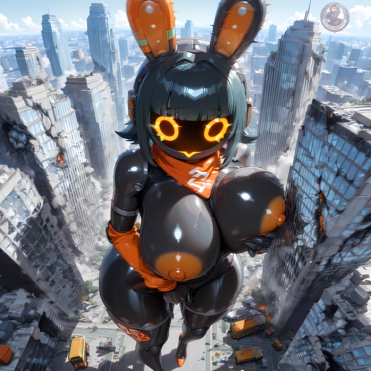 VincentV52124's tweet photo. #TerrorfromAbove Thank you @HexogenAI for the invite and congratulations to @Servine_BM on 1.5k followers. I decided to make a Bangboo a giant terror in the city. I would like to invite @DracoTelly @Sexy_RedLucario @ImHerWolf @rizzen_wolf  and @GozaarAI https://t.co/mPqa8F0nZR