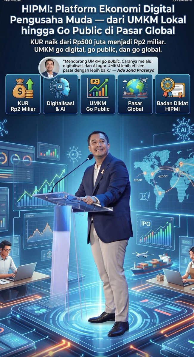 auserlesee's tweet photo. Indonesia memiliki pasar digital yang sangat luas, prospek ini dilihat positif okeh Ade Jona Prasetyo dan juga sejalan dengan visi yang diusungnya https://t.co/gPI4BvsARt