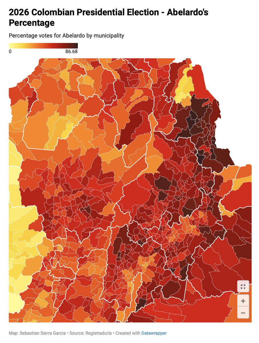 SebBlurr2's tweet photo. Pueden decir que Antioquia es muy derecha y que tales, pero comparada con Norte de Santander (a excepción del Catatumbo) es una comuna guerrillera de La Uribe, Meta https://t.co/LNNpjBIwly