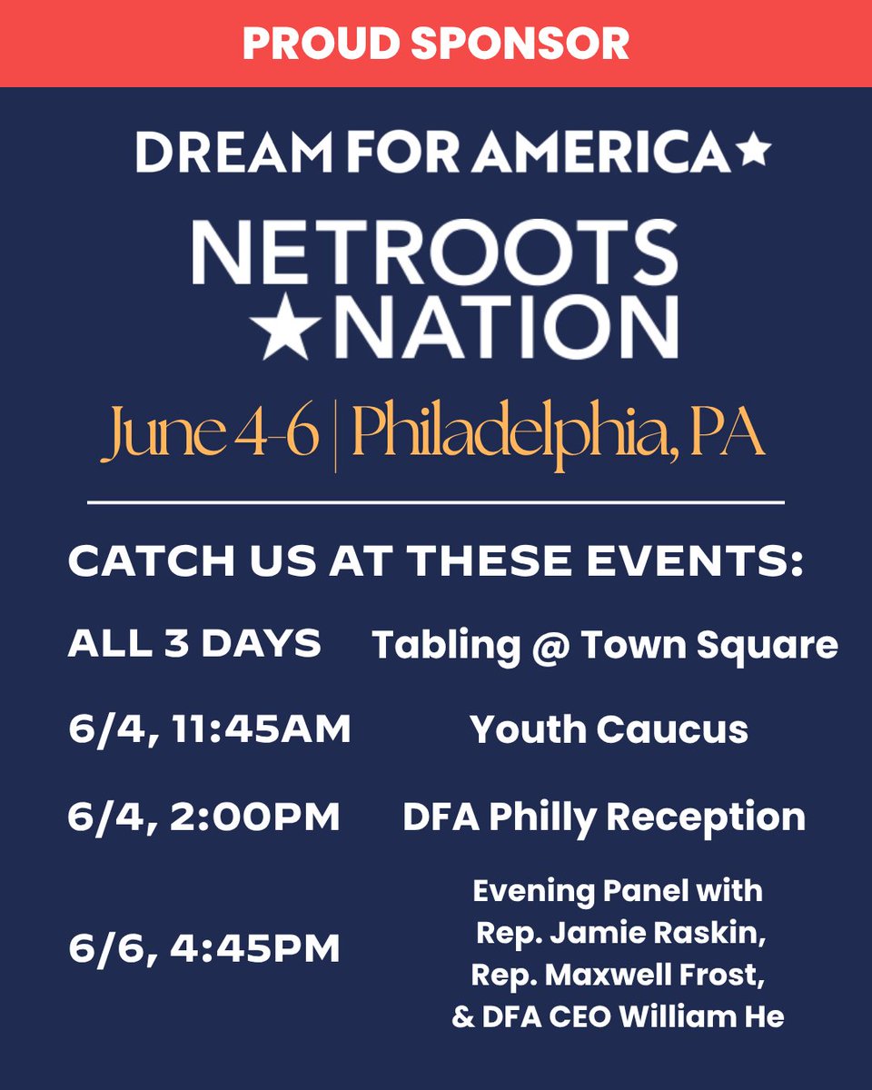 DreamAmerica_'s tweet photo. See y'all @Netroots_Nation! #NN26 🇺🇸 https://t.co/3ar0cq45Bg