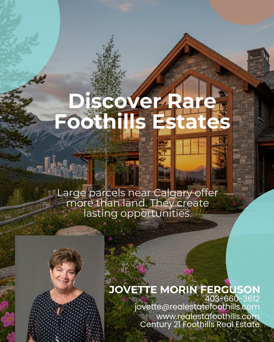 refoothills's tweet photo. Large foothills parcels near Calgary offer more than space, they create a legacy. These rare estates can become multi-generational retreats or strategic long-term holdings. 

Would you build for the future or hold for growth? https://t.co/HCRQRmdYAv