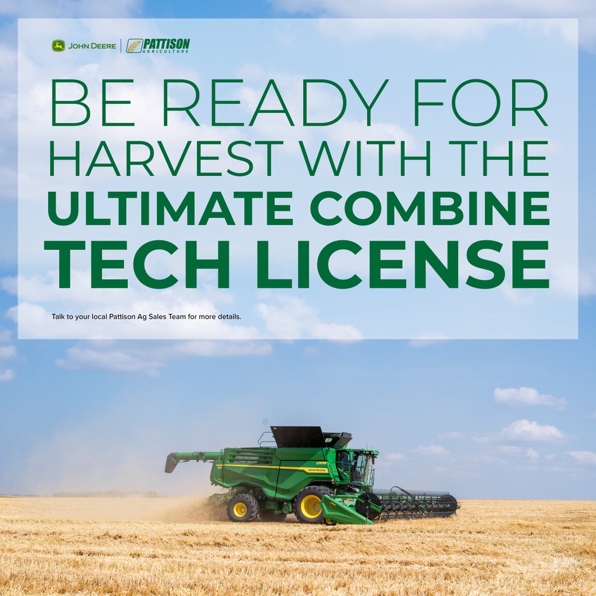 PattisonAg's tweet photo. Be ready for harvest with the Ultimate Combine Tech License! 🌾

This is where cutting-edge innovation, seamless automation, and intelligent connectivity work together to elevate every aspect of your harvest. This license isn’t just a collection of features; it’s a complete transformation of your operation. From maximizing efficiency in the field to optimizing every pass, it’s designed to deliver unmatched precision, productivity, and peace of mind. With this technology at your fingertips, you’re not just harvesting. You’re setting a new standard for what’s possible.

Learn More! 🔗https://t.co/WrF8QY9Drr 

#PattisonAg #UltimateCombineTechLicense #Harvest #PrecisionAgriculture