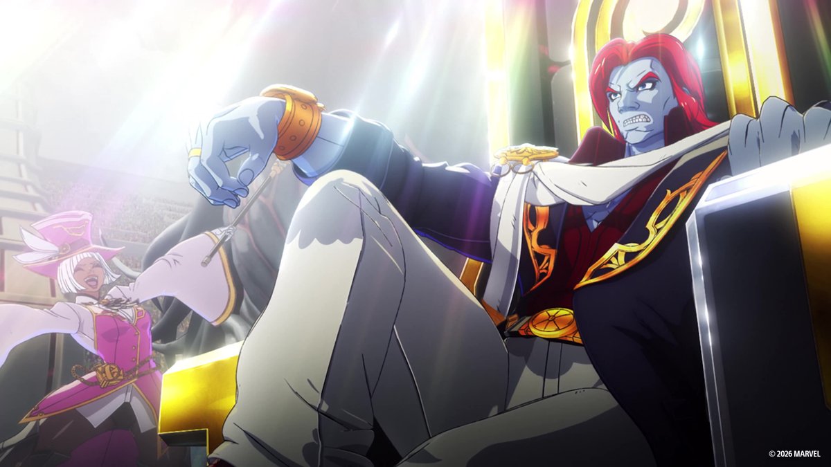 MARVELTokon's tweet photo. #MARVELTokon: Fighting Souls’ main threat finally has a face: The Champion of the Universe, voiced by Sean Kenin Elias Reyes!
Always searching for worthy opponents, Champion also seems to have quite the taste for fashion.
Who do you think stands a chance against this Elder of the Universe?