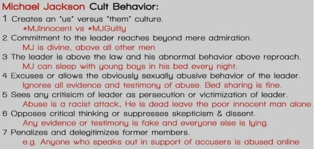 MJTruthSeeker7's tweet photo. More cult behavior from the Michael Jackson fandom.
#MJGuilty #JusticeForCSASurvivors https://t.co/ylU5njVgaa