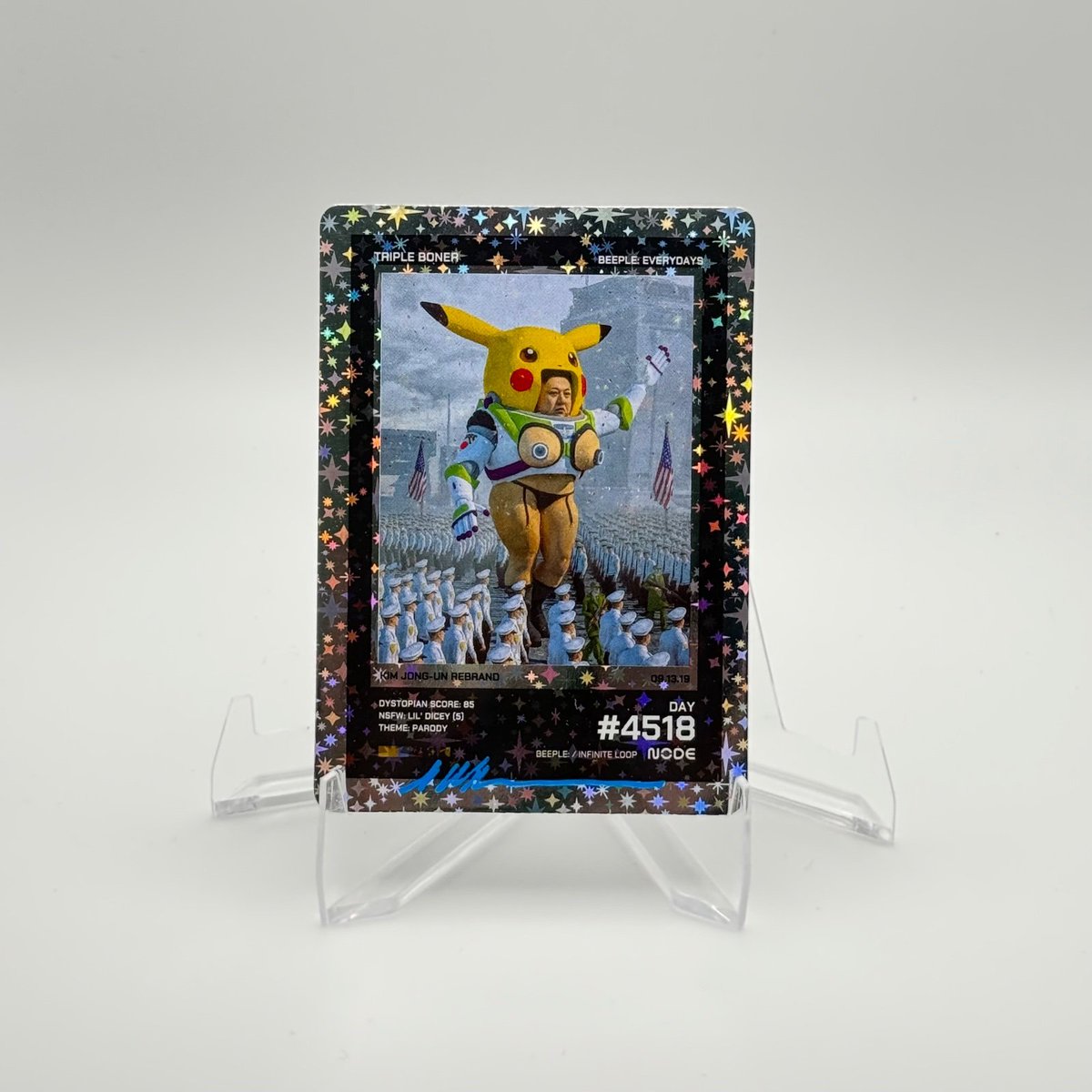 cbay_cbay_cbay's tweet photo. A signed triple boner appears in chat, wyd:

SIGNED: @beeple  Everydays Pre-Alpha /100 [KIM JONG-UN REBRAND #4518] Triple Boner — $10069.00 by @rekt2160 on @cbay_cbay_cbay (pays in ETH) https://t.co/hNTRMCyla8 via @rekt2160 https://t.co/guYjpCWVIM