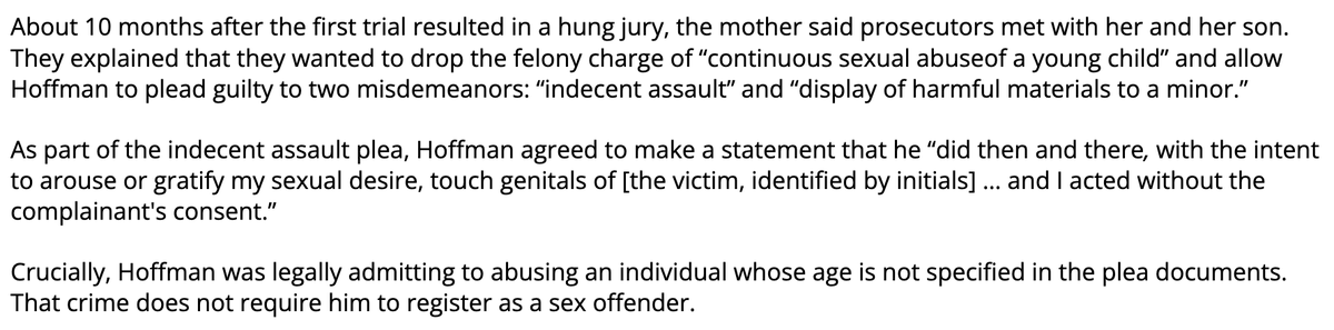 ghuff's tweet photo. @SandyEgoCali Ken Paxton’s office allowed a man to admit he fondled a 10 year old’s penis and showed the boy hardcore pornography, and was only going to consider it “time served” for his one day in jail and he did not have to register as a sex offender.

I don’t think you follow closely. https://t.co/H7UB6O0Nji