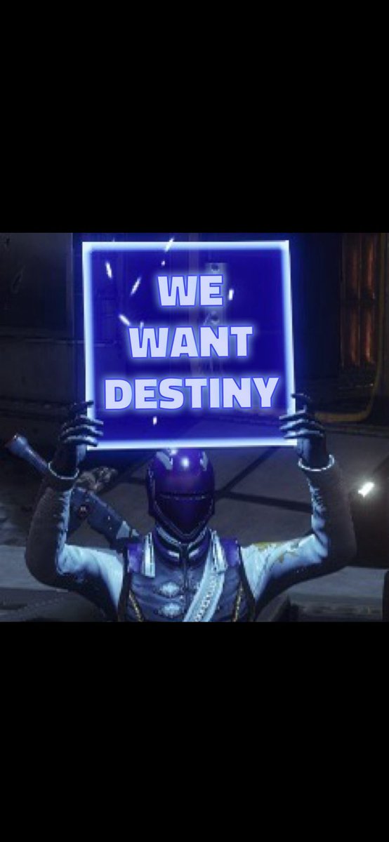 DominantCub72's tweet photo. @PlayStation YOU KNOW WHAT WE WANT!!! We are not stopping until we get it #WeWantDestiny3 #MakeDestiny3 @hermenhulst @Sony @PlayStation https://t.co/wZYuf5YXe3