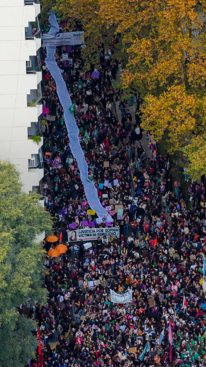 ObservatorioMP_'s tweet photo. 🟣 Esta bandera lleva los nombres de todas las víctimas relevadas. Es resistencia. Es sostener los nombres frente al olvido y al silencio institucional. De gritar que no son casos aislados, que hay responsabilidades estructurales, que el Estado es responsable.

📸 @fede_padin https://t.co/uKDWLXj6jO