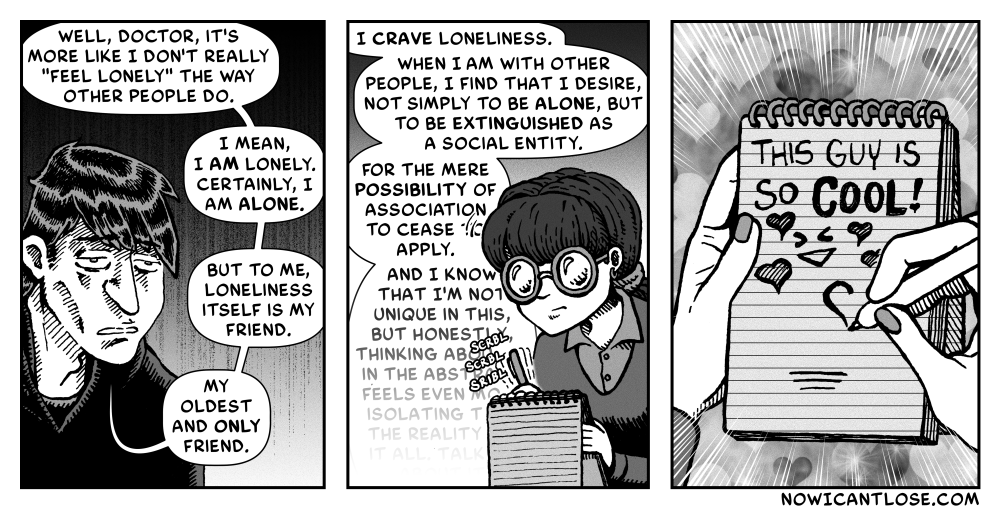 nowicantlose's tweet photo. Unnumbered #405
Loneliness https://t.co/EmiYJ94p3I
