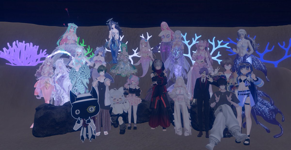 gujunmo15410's tweet photo. #VRCオブリビオン
1対1で人魚姫と楽しく会話をすると、最後にあった人魚姫の美しい歌声で十分に癒されたように思います 本当に良い時間を過ごしました https://t.co/up7ZWM7n48