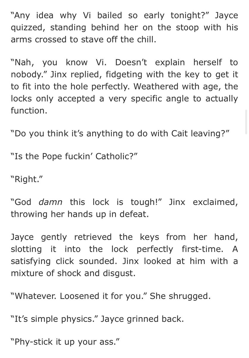combinationseaf's tweet photo. CHAPTER 15 of TCNF, my Arcane x Burlesque #CaitVi has now dropped!

Amongst the angst of the last couple chapters, I try to fit in a couple laughs where I can haha

https://t.co/cPLYQxIHFi https://t.co/zyXJ8LwqBz