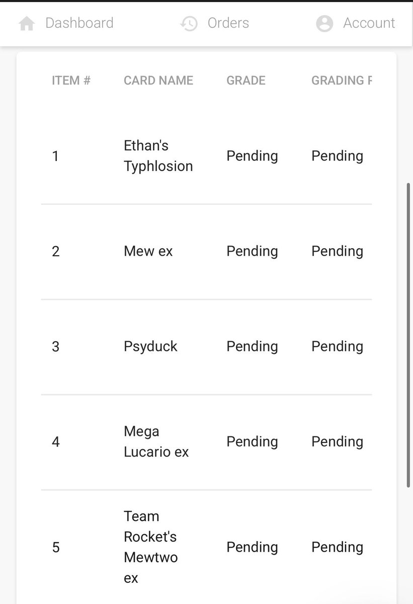 PCP1335's tweet photo. Still can’t believe it took 5 months of back and forth just to find out @TAGgrading lost my kid’s 5 card submission. The Destined Rivals Mewtwo and Gold Mega Lucario Ex my daughter pulled on Christmas just gone like that. Absolutely wild. https://t.co/3CbMxQXl1v