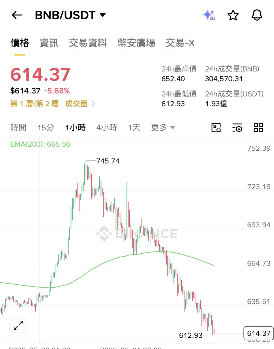尊贵的BNB 安小将们我没什么P 怎么已经亏破头了