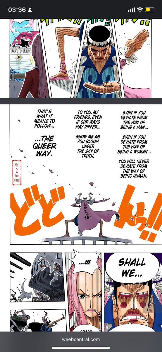 Usoppify's tweet photo. People get mad at oda for using the japanese equivalent of “queer” for the okamas but genuinely what other word would’ve made more sense( https://t.co/Gtajg0n63R