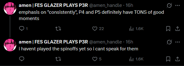 amen | FES GLAZER PLAYS P3R tweet media