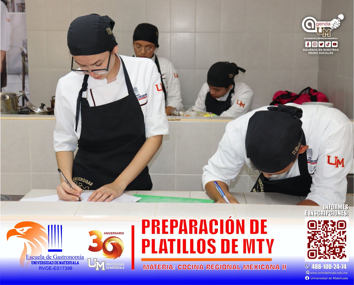 YoSoyUM's tweet photo. 📷📷 ¡Los sabores del norte llegaron a la Universidad de Matehuala! 📷📷
Los estudiantes de 3er cuatrimestre de la Licenciatura en Gastronomía pusieron en práctica sus habilidades culinarias en el Laboratorio de Cocina No. 1, explorando la riqueza gastronómica de Monterrey, NL.📷 https://t.co/55mXLHkEbC