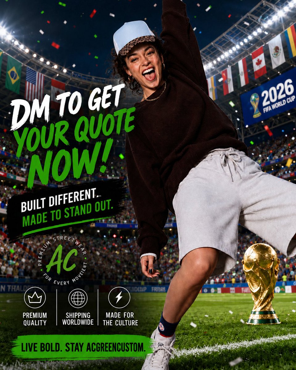 acgreencustom's tweet photo. 🏆 Celebrate the World Cup with eco flair!
Your logo + World Cup-inspired colorways = a winning combo. 🌱
#acgreencustom #CustomHeadwear #SustainableCaps #EcoMerch #WorldCupStyle https://t.co/YlEyJ7bnPT