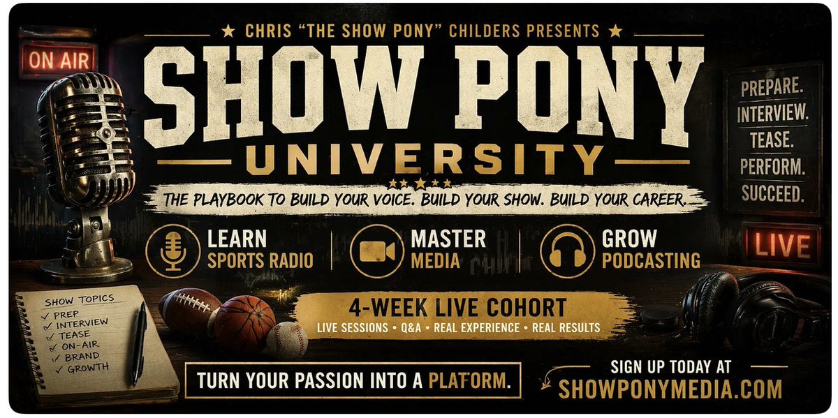 fauxjimmysexton's tweet photo. Big thanks to @ChildersRadio for a great start to Show Pony University tonight! Stay tuned! https://t.co/Esq9f0e8CG