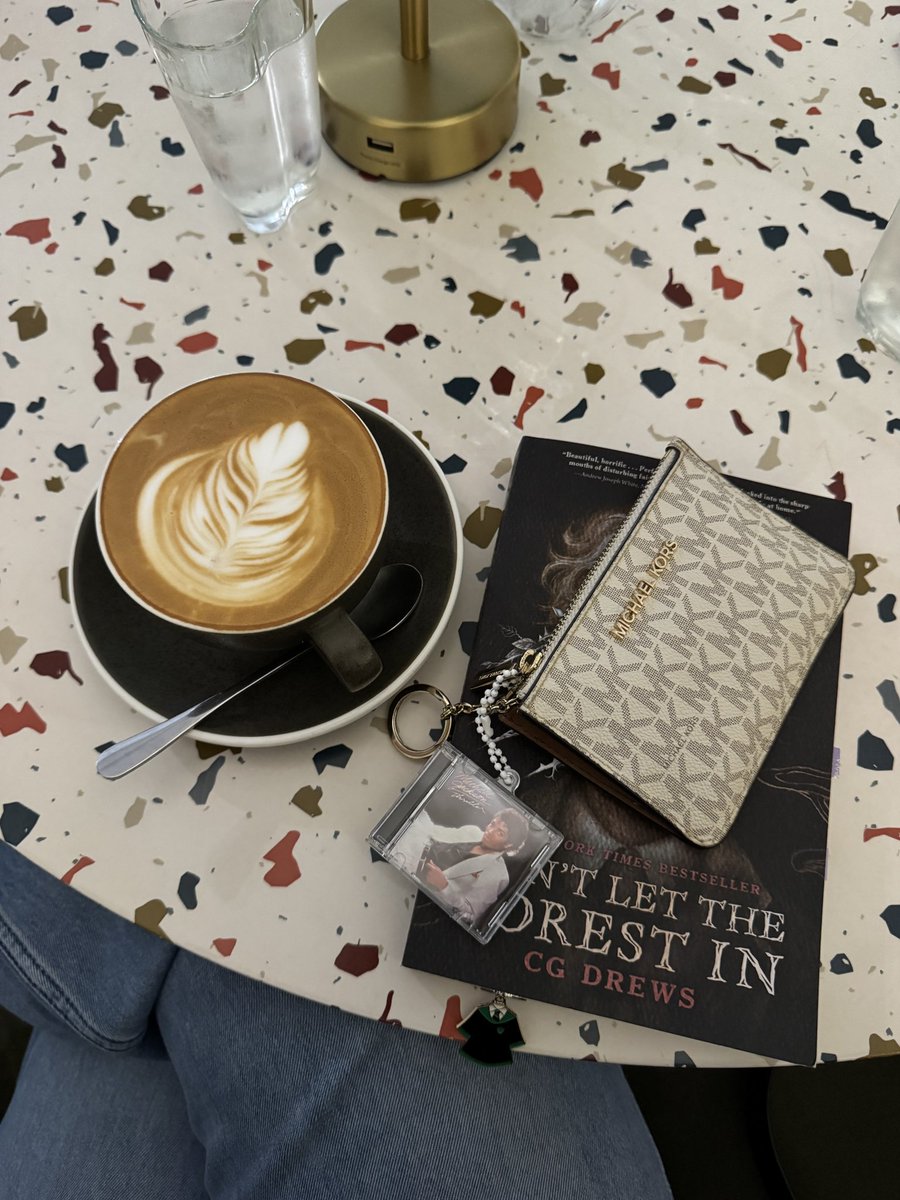 taurusdrafts's tweet photo. im meeting a friend in a cafe today and decided to go earlier so i can get some reading in. of course i had to bring michael ☕️🤎 https://t.co/5oT2iivbwB
