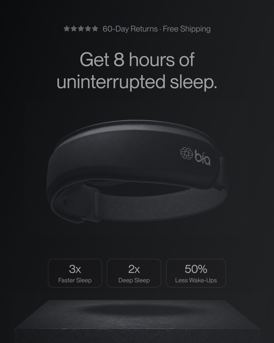 BiaNeuroscience's tweet photo. Bía Sleep is backed by sleep experts and built on 40 years of neuroscience. By using real-time neurofeedback Bía helps calm a racing mind, optimize deep sleep, and wake you up strong and ready to take on the day.

Order Bía Sleep today and receive a free lifetime subscription.