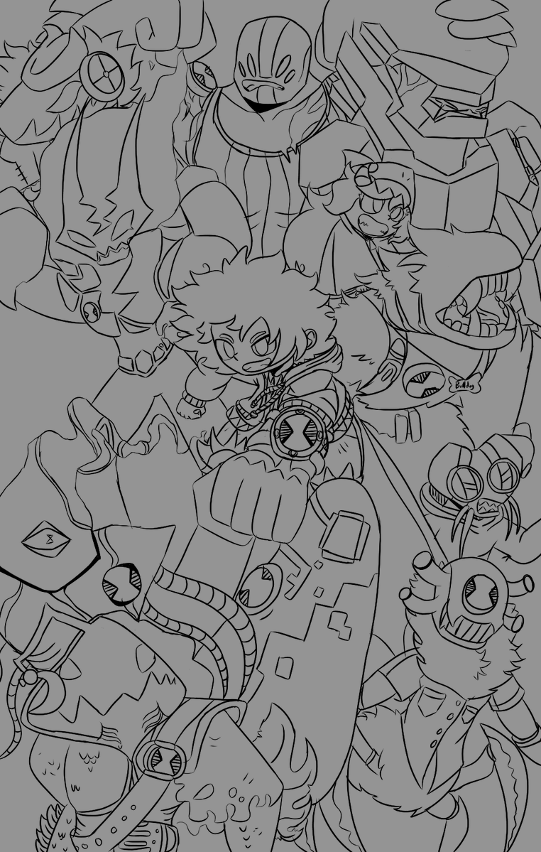 BoxySuperRayo's tweet photo. Como extrañaba torturarme con dibujos recontar difíciles porque eso es lo que me imagine :3 (wip) https://t.co/AKR62bbiAm