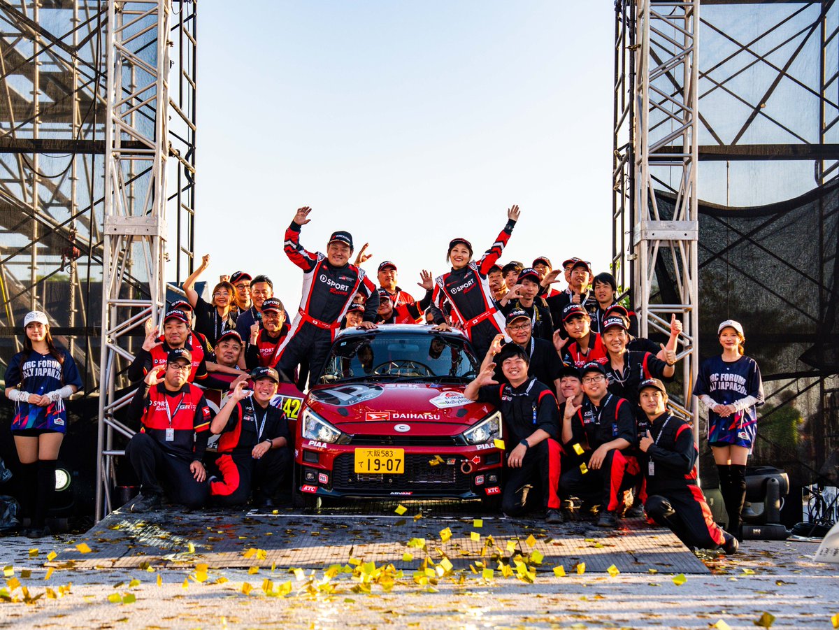 HelloDaihatsu's tweet photo. 「WRC第7 戦 フォーラムエイト・ラリージャパン2026」をコペン GR SPORTが完走しました🏅

みなさまの熱い応援、
本当にありがとうございました！！！

ダイハツはこれからも「モータースポーツを起点としたもっといいクルマづくり」を推進すると共にモータースポーツのすそ野を広げて行きます🏁 https://t.co/cg37PTxDQY