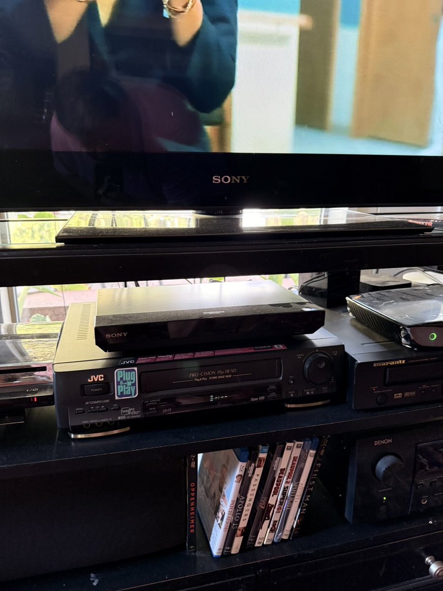 philmount's tweet photo. @KilpatrickKeli @yesofficial I still have my VHS player primed and ready to play! ( Right under the 4k BluRay player! 😉) https://t.co/ii8yB1SsM6
