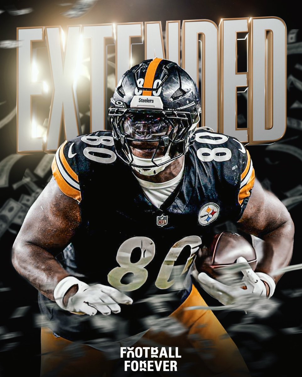 fballforeverhq's tweet photo. BREAKING: The Pittsburgh Steelers are signing TE Darnell Washington to a 4-year/$42M extension with $21M guaranteed 💰💪

Washington, 24, hauled in a career-high 31 receptions for 364 yards and 1 TD last season. https://t.co/V6UcY4IzMq