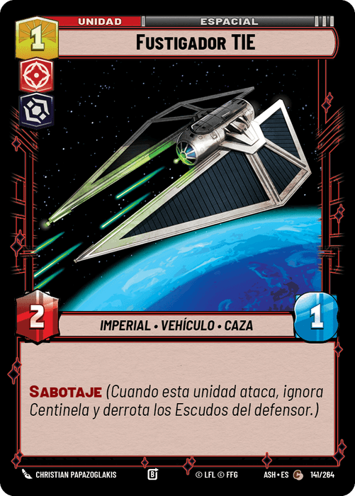 HauseCard's tweet photo. Spoilers de Star Wars Unlimited Ashes of the Empire set 8.

🟥⬛ Fustigador TIE
🟥⬛ Teniente de la fuerza tempestad 
🟥⬛ Caza monoplaza de Vane 
🟥⬛ Pretorianos de Elite  

#SWU #StarWars #StarWarsUnlimited https://t.co/2ANcnguZgv