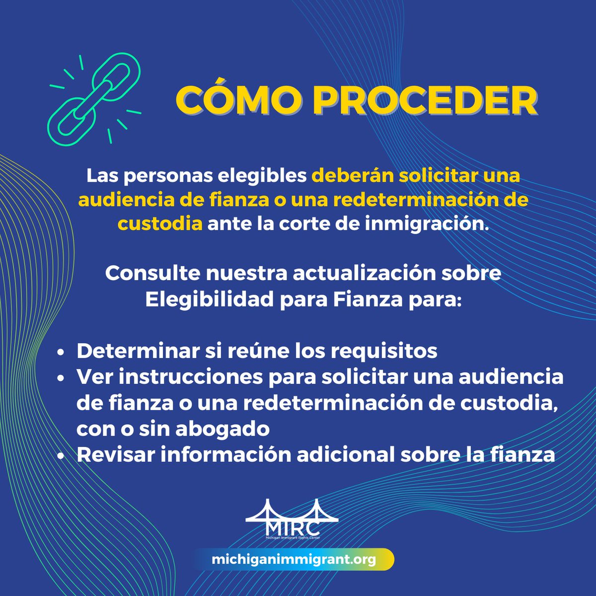 Michimmigrant's tweet photo. ⚖️Un tribunal federal dictaminó que ciertos inmigrantes detenidos DEBEN tener la oportunidad de solicitar una audiencia de fianza. Nadie debería ser encarcelado sin la posibilidad de solicitar su liberación ante un juez. Elegibilidad para fianza: https://t.co/Ry8D2mvQi9 https://t.co/80GRWXTuQe