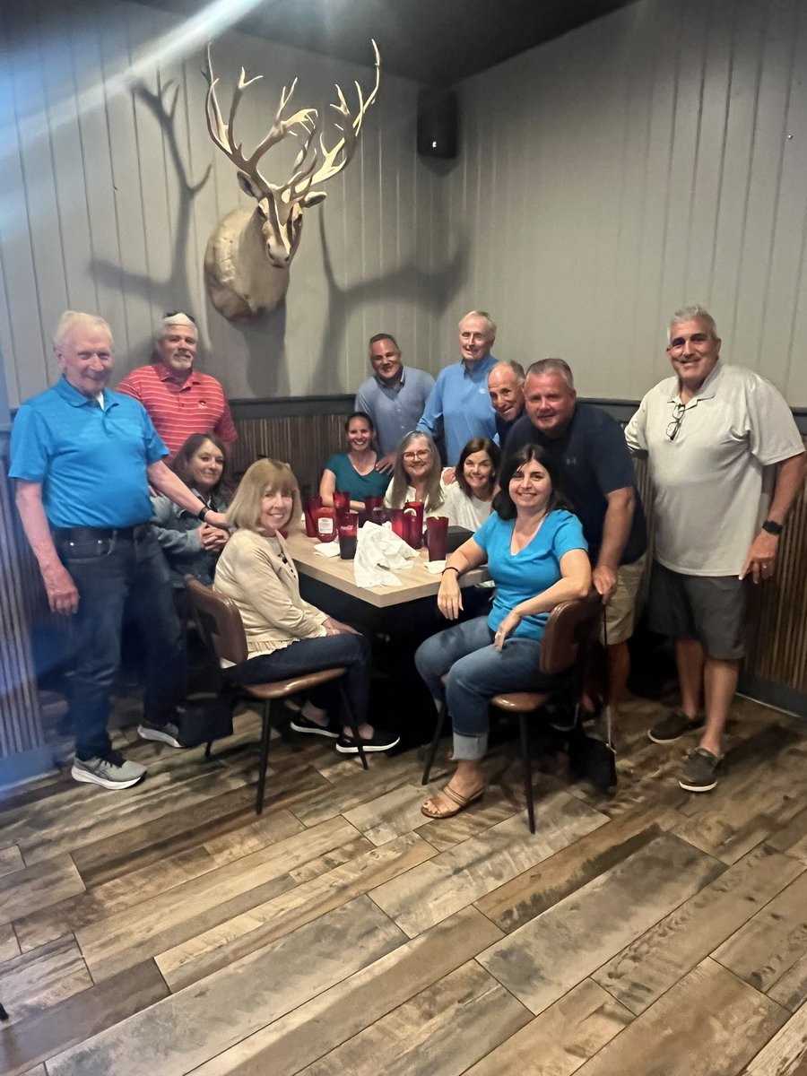 GiruzziMichael's tweet photo. An outstanding tradition of our @MCPSAC retired AD's and their significant others dinner! Great to have Denny and Kathy Fries in town! #OneLeague https://t.co/7hqE2GXUO9