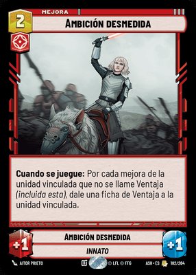 HauseCard's tweet photo. Spoilers de Star Wars Unlimited Ashes of the Empire set 8.

🟥 Presta atención 
🟥 Campo de minas traicionero 
🟥 Intimidación 
🟥 Ambición desmedida 

#SWU #StarWars #StarWarsUnlimited https://t.co/LPpWmtZpIk