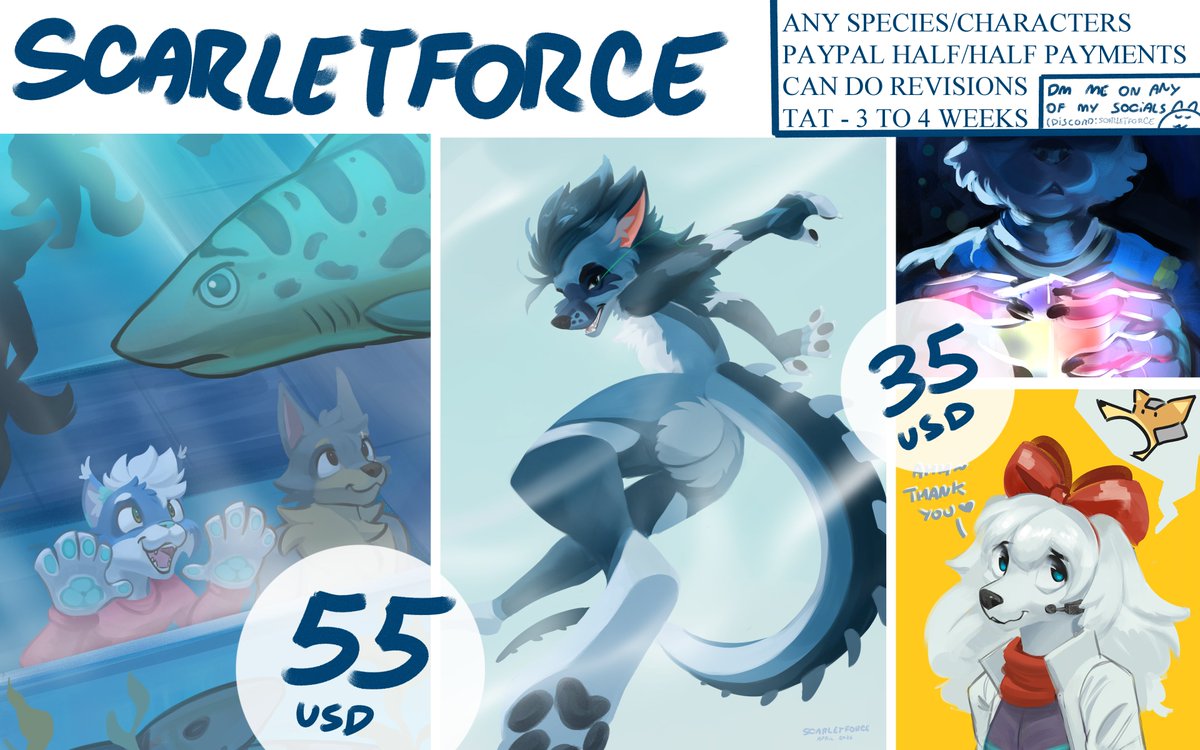ScarletForce's tweet photo. Hey y'all! I come here a bit early again but to say that my commissions are open!

- Paypal Only Half/Half Payments, I can do a rough sketch before you pay to see if you want to continue the commission

ALL will be done THIS MONTH for pride month or your money back! https://t.co/qP4USJbjCI