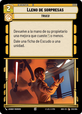 HauseCard's tweet photo. Spoilers de Star Wars Unlimited Ashes of the Empire set 8.

🟨 Preparación 
🟨 Camtono 
🟨 Lleno de sorpresas 
🟨 Que sigan hablando 

#SWU #StarWars #StarWarsUnlimited https://t.co/RpFPSbuU6y