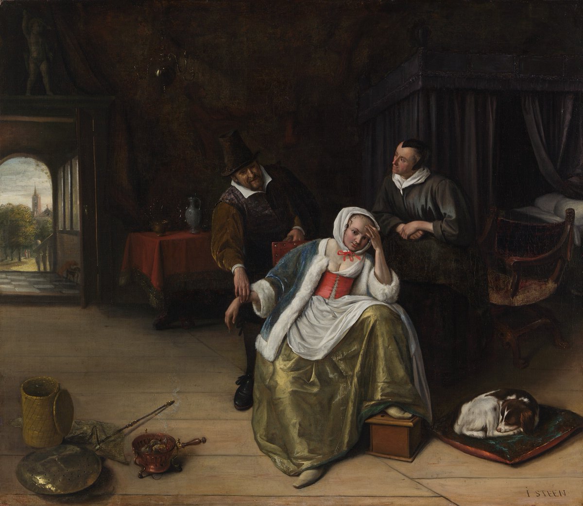 Goudriaan2's tweet photo. The Lovesick Maiden
Jan Steen, ca. 1660 https://t.co/VyWajBnegT