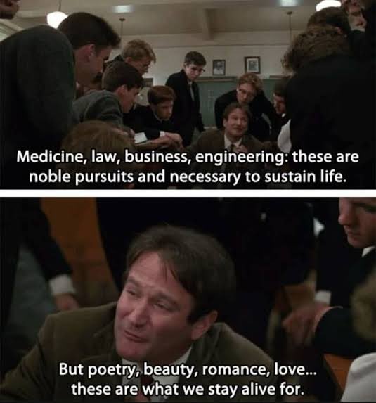 manytenks's tweet photo. @ellademand_12 @http_1day นึกถึง dead poet society เลยครับ https://t.co/ep5HsG47Fw