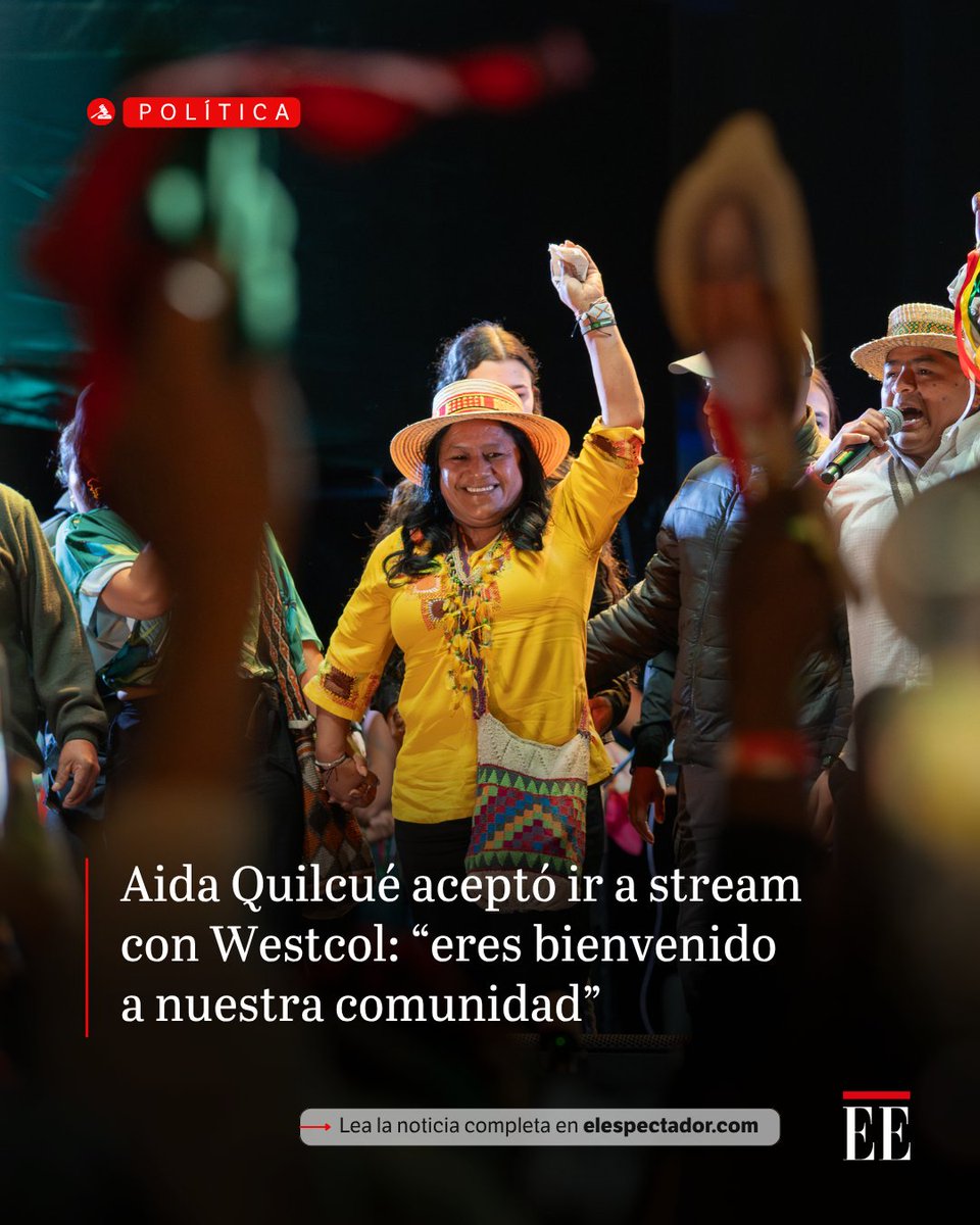 elespectador's tweet photo. La candidata a la vicepresidencia del Pacto Histórico, Aida Quilcué, aseguró que tras consultar, aceptaba ir al stream. 👉🏻 https://t.co/uSXICJxgpV https://t.co/7sWqZrDpqW
