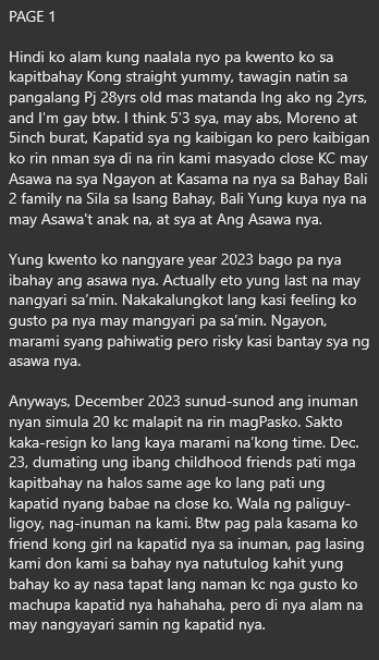 AlterOfan83223's tweet photo. Part 2: Pinaluhod Ako ng Lasing na Straight Kapitbahay

Pages 1-2 
Sender: Kapitbahay na Lumuluhod  

#ConfessionOfanAlter527
#ConfessionOfanAlter974 https://t.co/j5phpGcDOY