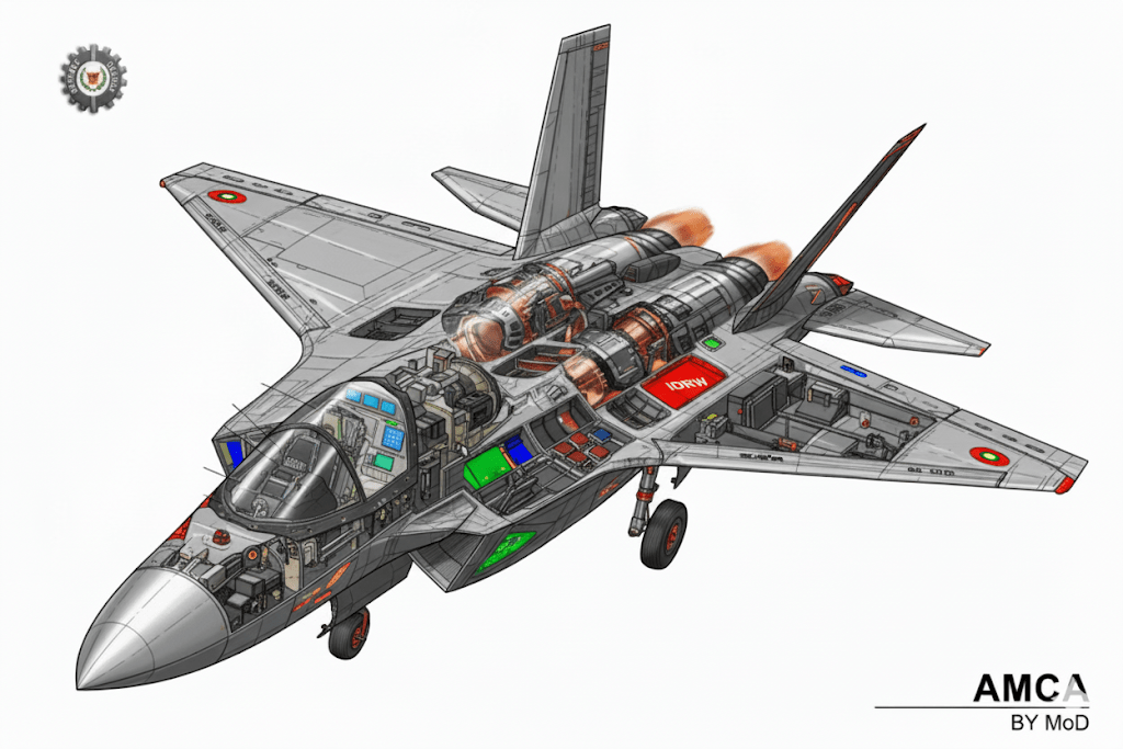mdjunior2003's tweet photo. From concept to reality, the AMCA project continues to gather momentum. 🚀

With critical internal systems design work now underway, India's next-generation fighter is moving closer to the prototype stage. #AMCA #AtmanirbharBharat 🇮🇳 https://t.co/9GdCNpPLan