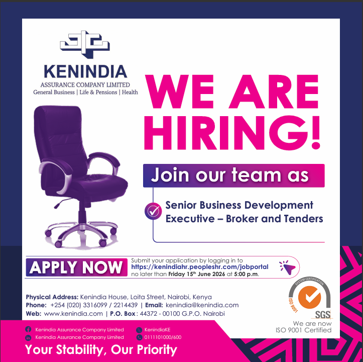 KenindiaKE's tweet photo. Your Stability, Our Priority. Your Career, Our Opportunity. Join our team as a Senior Business Development Executive – Broker &amp; Tenders. Apply today:

https://t.co/cWjg4doSH6

#NowHiring #KenindiaAssurance #InsuranceJobs https://t.co/lyp0IviwSB