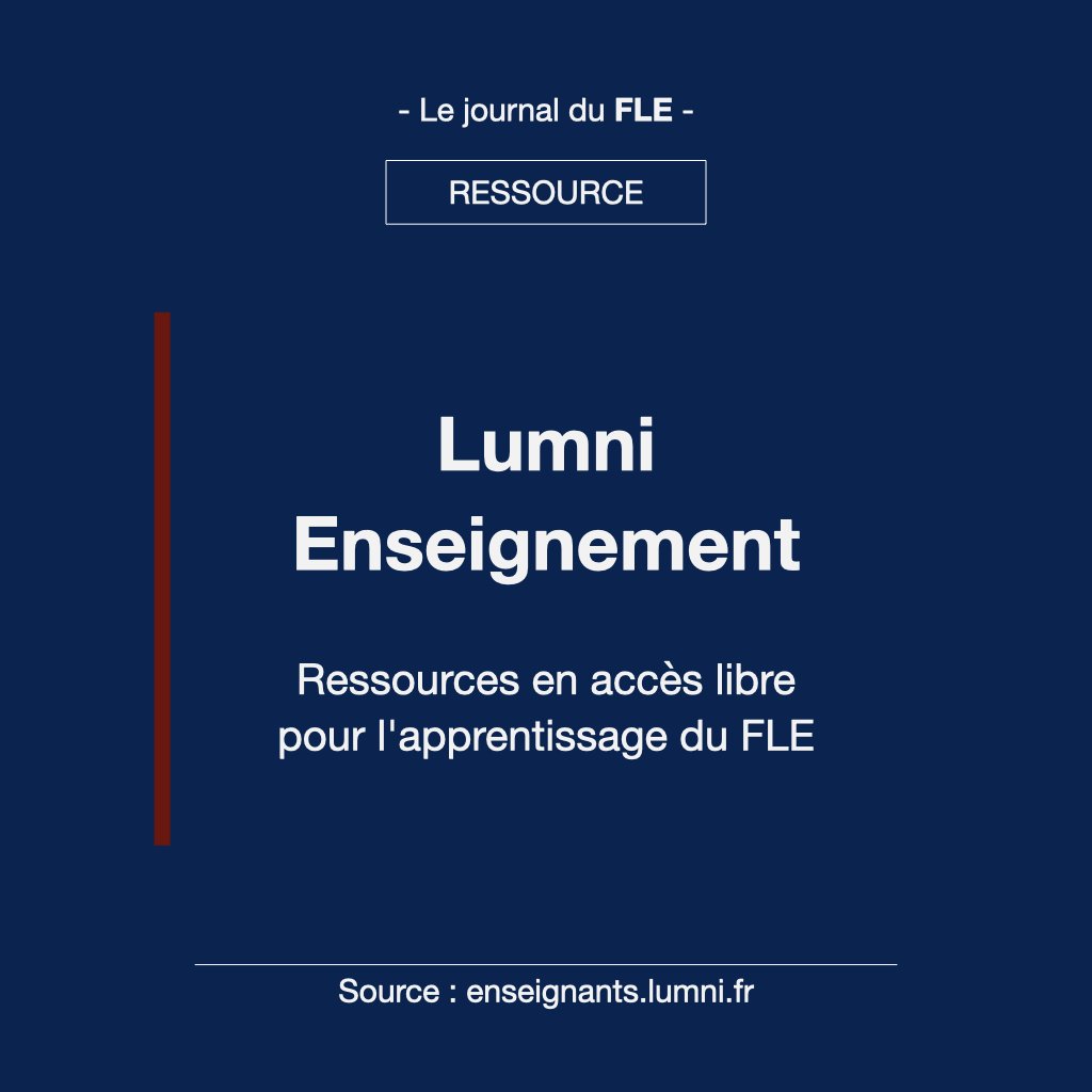 journalFLE's tweet photo. 📺 RESSOURCE | @LumniEnseignant propose de nombreuses ressources en accès libre pour l'apprentissage du FLE.
👉 https://t.co/BI320FH4Ti

#FLE #français #enseignement https://t.co/ZrUDhja6je