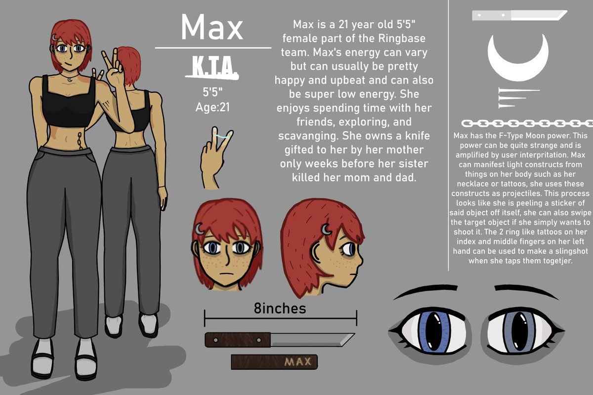 KTAwebcomic's tweet photo. Ref sheet 2/6 complete for artfight. really enjoyed drawing this one. struggling to draw the guys lol #art #oc #kta #artfight https://t.co/JvoWa64eiO
