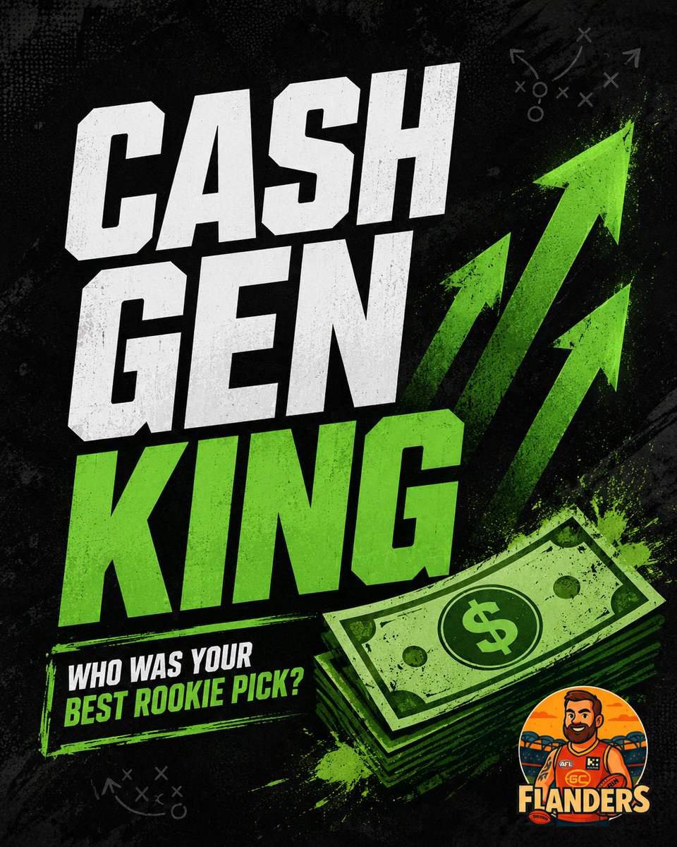 SC_Flanders's tweet photo. What was your best cash cow pick of 2026?

The rookie you backed early that ended up printing money and saving your season structure.

Who was your best one? 

#AFL #AFLSuperCoach #SuperCoach https://t.co/ECOlX5pXUg
