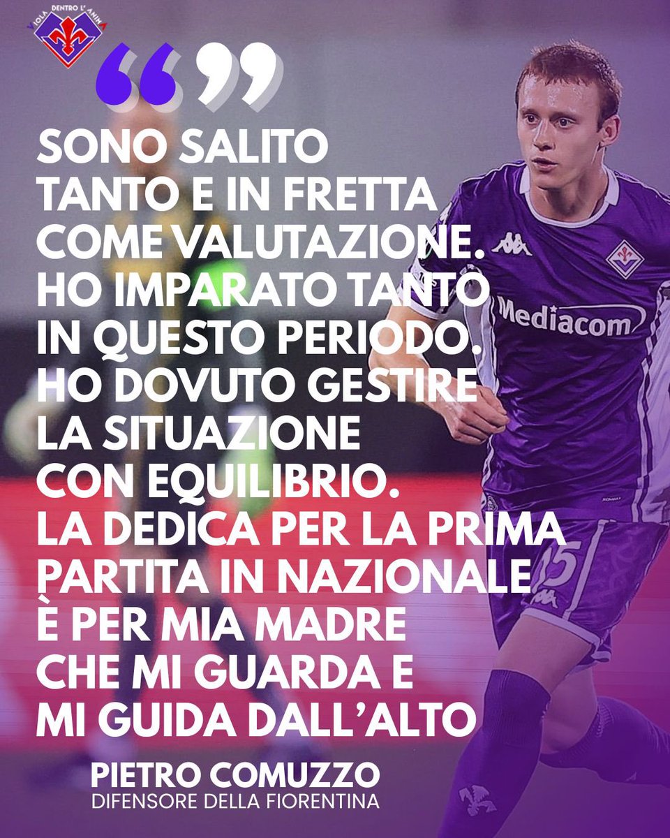 VDLA1926's tweet photo. Pietro #Comuzzo ha vissuto una serata positiva con la nazionale italiana sperimentale di Silvio #Baldini. Un po’ di onore e gloria dopo una stagione fatta più di bassi che di alti nella #Fiorentina, dove ha perso valore e anche il posto da titolare nella squadra.
#violadentrolanima #fiorentina #nazionaleitaliana #italia #talk