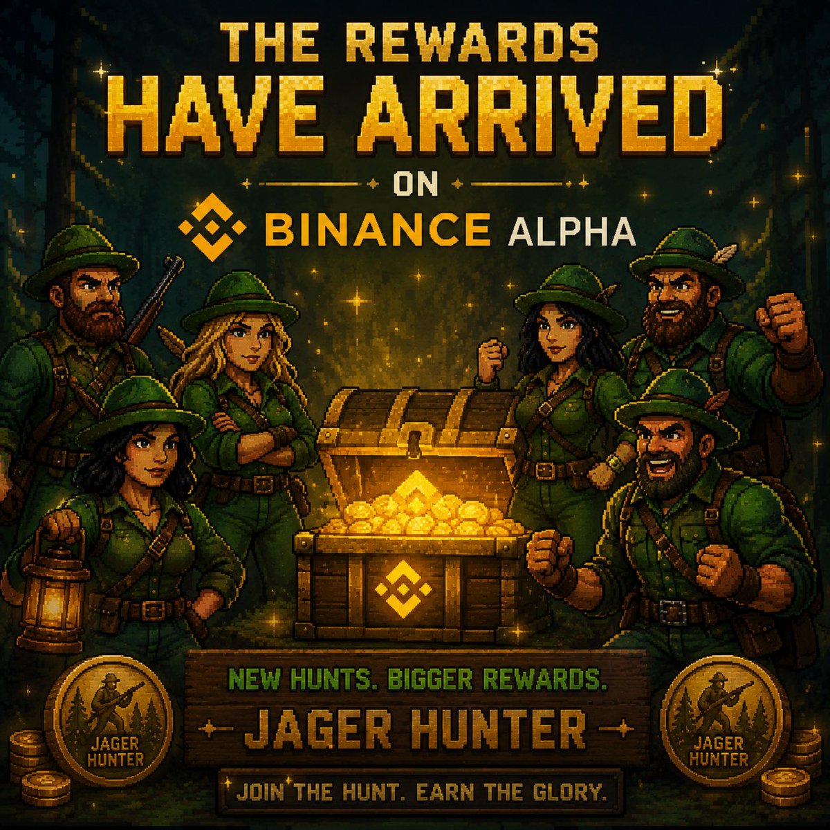 OviviuS's tweet photo. 🏹🪙 The rewards have arrived on Binance Alpha!

The hunt is paying off. Every step, every mission, every believer in the #jager Hunter journey helped make this possible.

This is just the beginning. Bigger hunts. Bigger rewards. Bigger community.

🔥 Join the Hunt. https://t.co/CV5bCI35mb