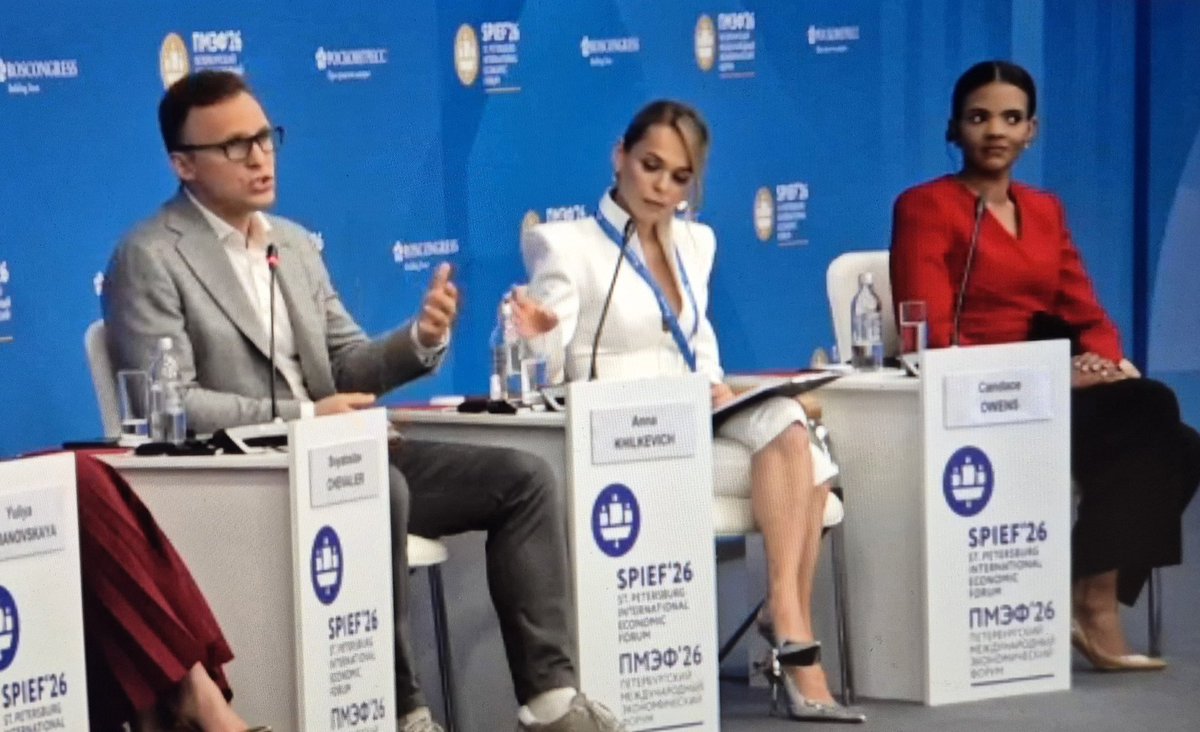TheMilkBarTV's tweet photo. Over 50 minutes, and Candace Owens hasn't said a word. Even in Russia, she's a DEI. https://t.co/YJbwgLqSL4