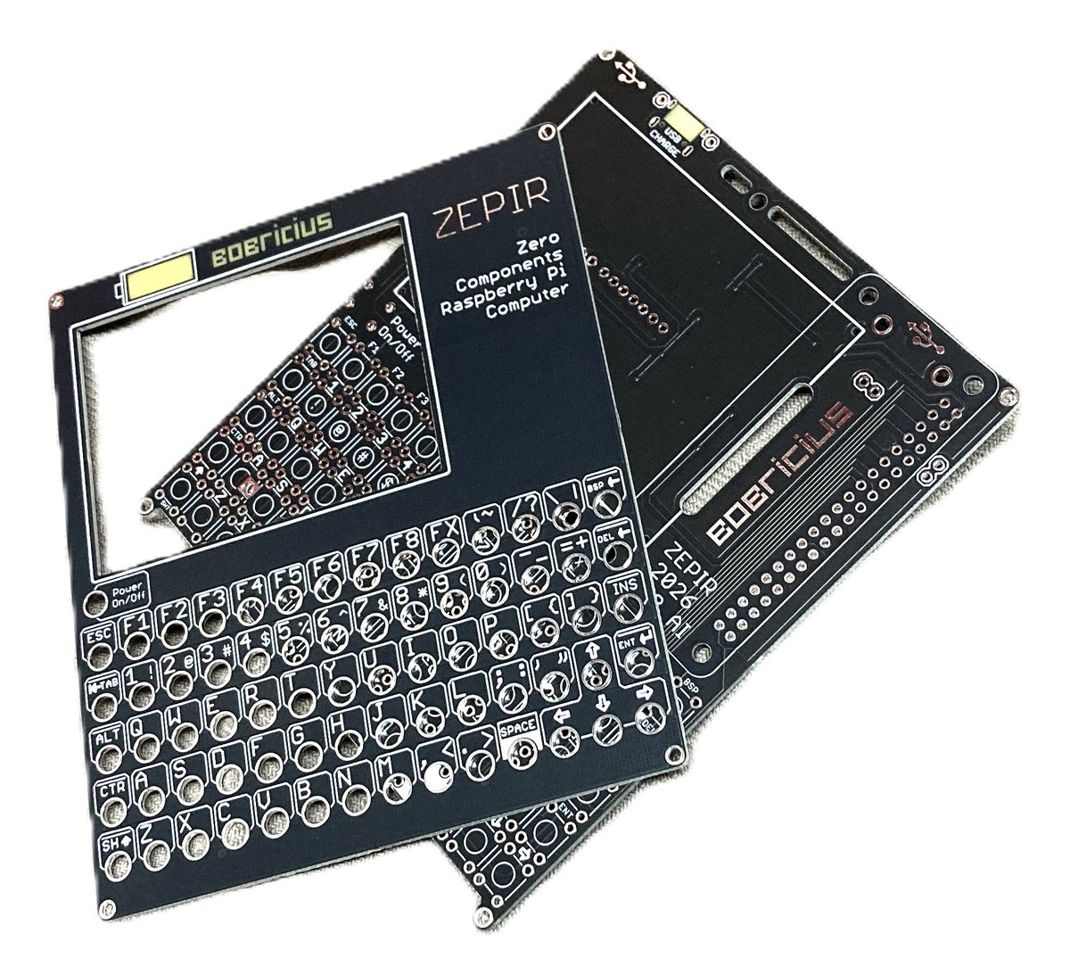 bobricius's tweet photo. Bare PCB for DIY assembly #ZEPIR 
Raspbery Pi Handheld are ready for sale at @Elecrow1 
-Display 2.8" IPS 320×240 ST7789 SPI
-Keyboard 7×10 GPIO matrix 70 keys, software scanned
-Audio PWM mono amplifier + speaker
-best for Zero 2 W
-USB-A host
-18650 bat

https://t.co/odWrmi9Rd3 https://t.co/ieibBXin2Q