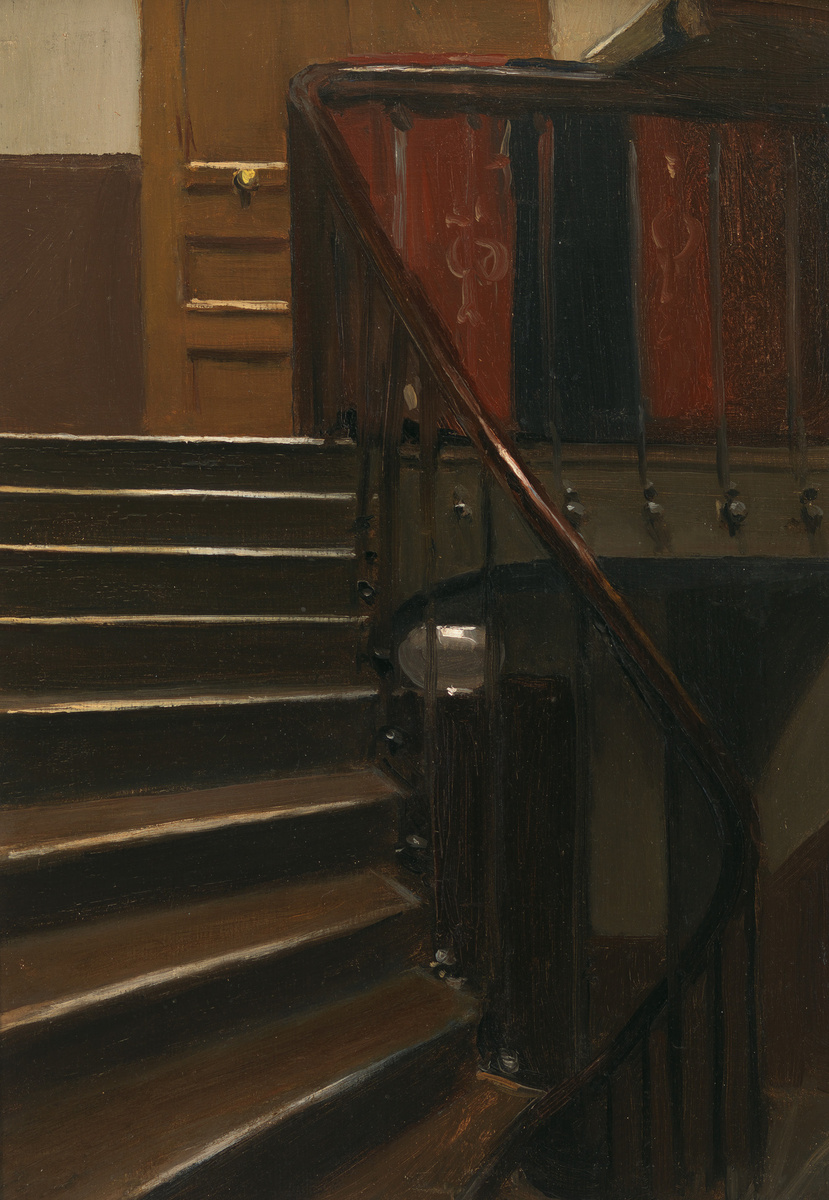 artisthopper's tweet photo. Stairway at 48 rue de Lille, Paris - 1906 #artbots #hopper https://t.co/LjSkBP0oRn