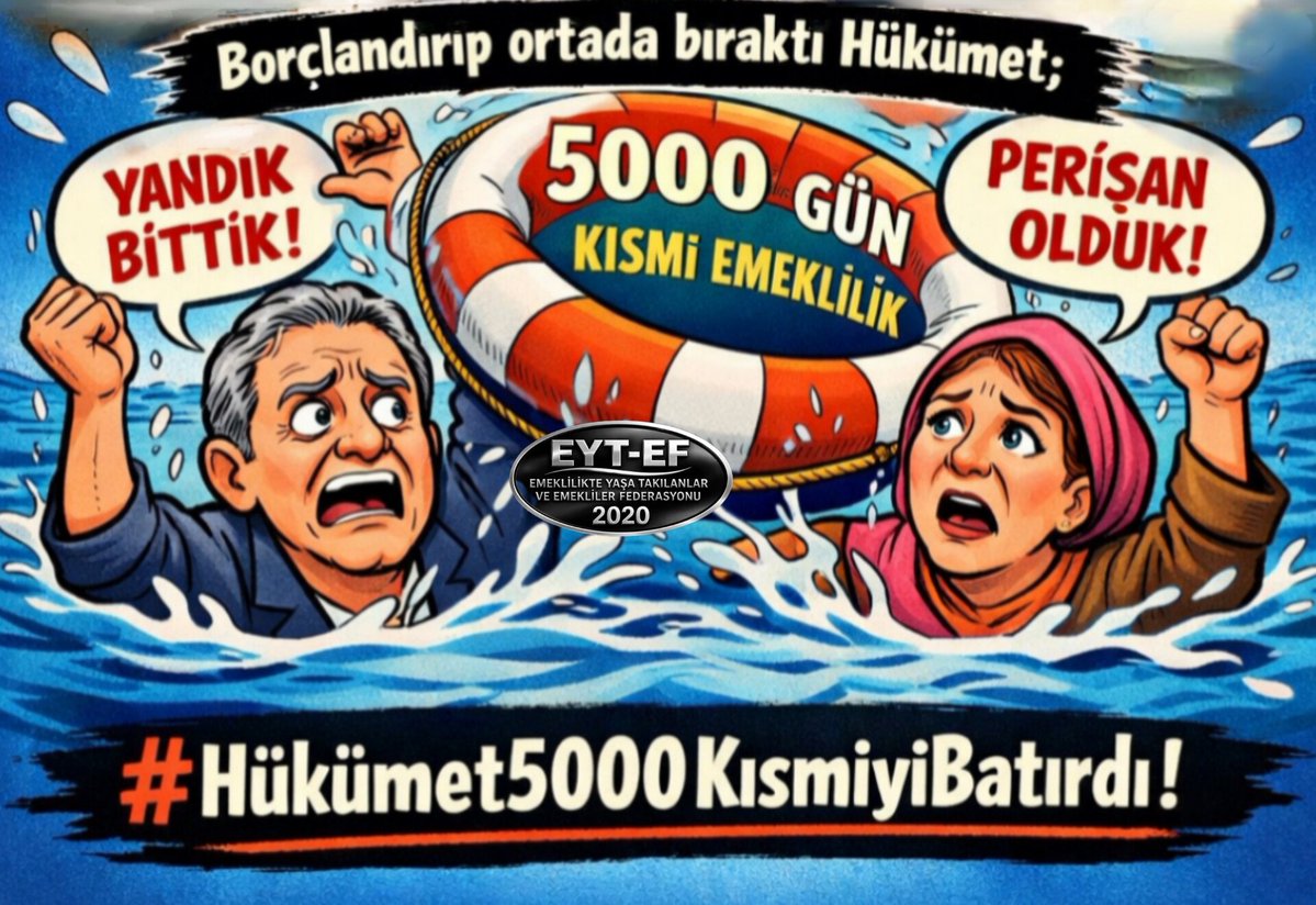 ArzuLastikci's tweet photo. EYT
👇
#Hükümet5000KısmiyiBatırdı

Bir düzen kuruldu.
Ama adalet eksik kaldı !

Yasa çıkarıldı.
Ama yarım bırakıldı !

Söz verildi.
Ama tamamlanmadı !

Borçlandırıp ortada bırakan Hükümet ;
5000 Kısmi mağdurlarını batırdı !

#TüikYazıyorEmekliBatıyor
@RTErdogan 
@isikhanvedat https://t.co/scL87DE0ME