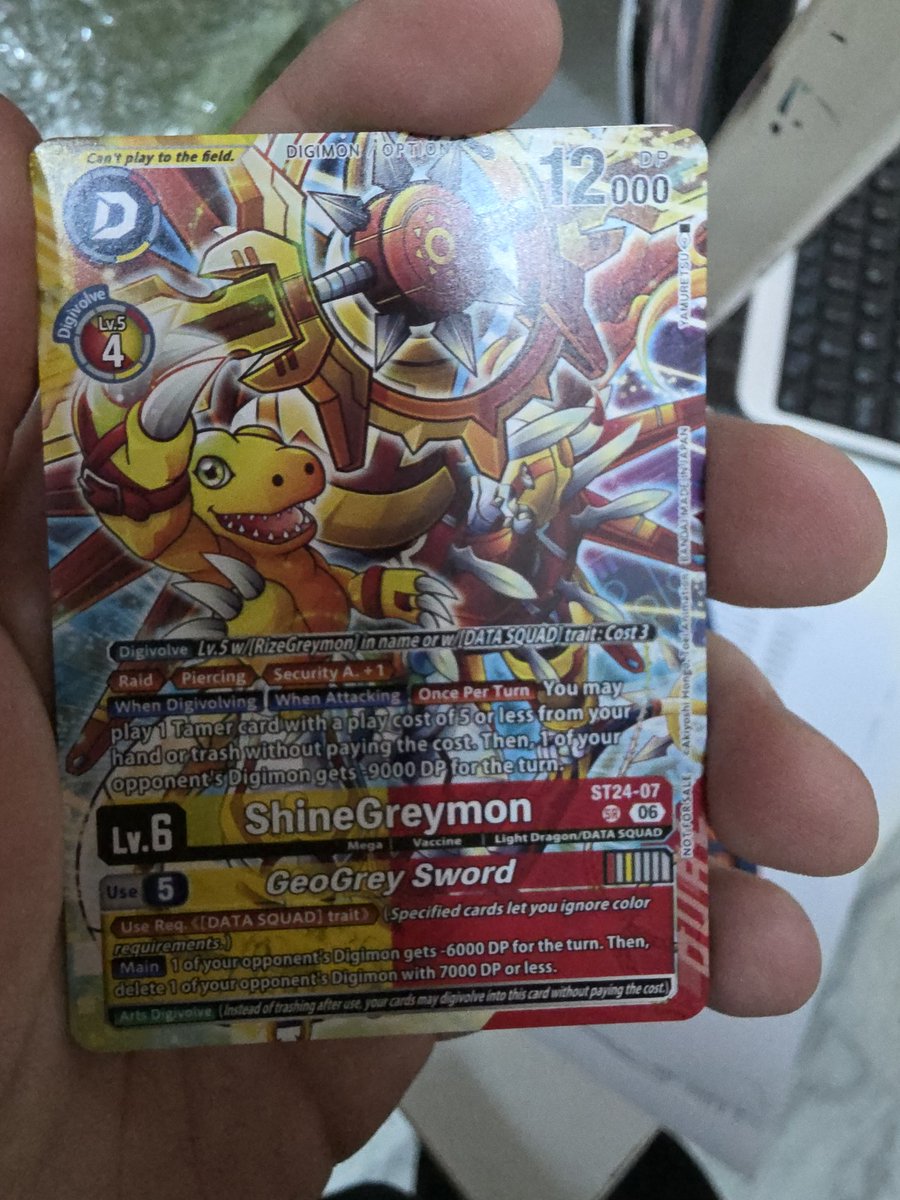 GrantPNGS's tweet photo. They gave me 4 of these as a gift with the box I am obligated to play Data Squad or Shinegreymon https://t.co/y4niOjWlNE